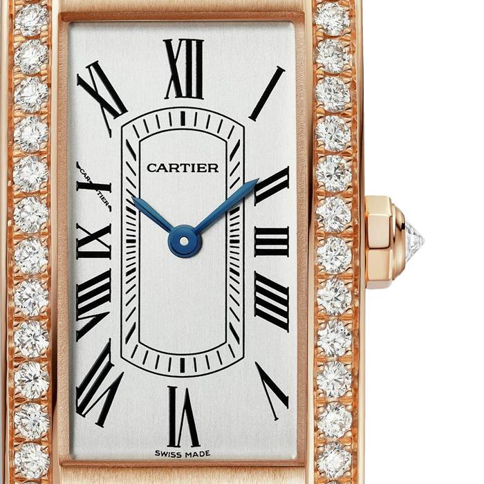 Orologio Cartier Tank Américaine Modello piccolo Movimento al quarzo Oro rosa WJTA0056 - immagine 2