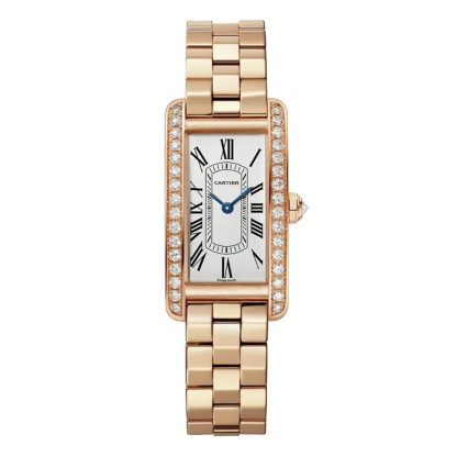 Orologio Cartier Tank Américaine Modello piccolo Movimento al quarzo Oro rosa WJTA0056