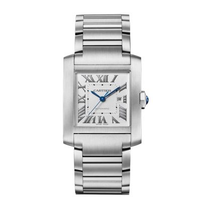 Orologio Cartier Tank Française Modello Grande Movimento meccanico automatico Acciaio WSTA0067