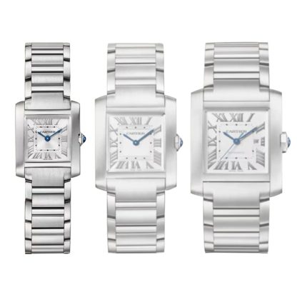 Orologio Cartier Tank Française Modello Piccolo Movimento al quarzo Acciaio WSTA0129 - immagine 5