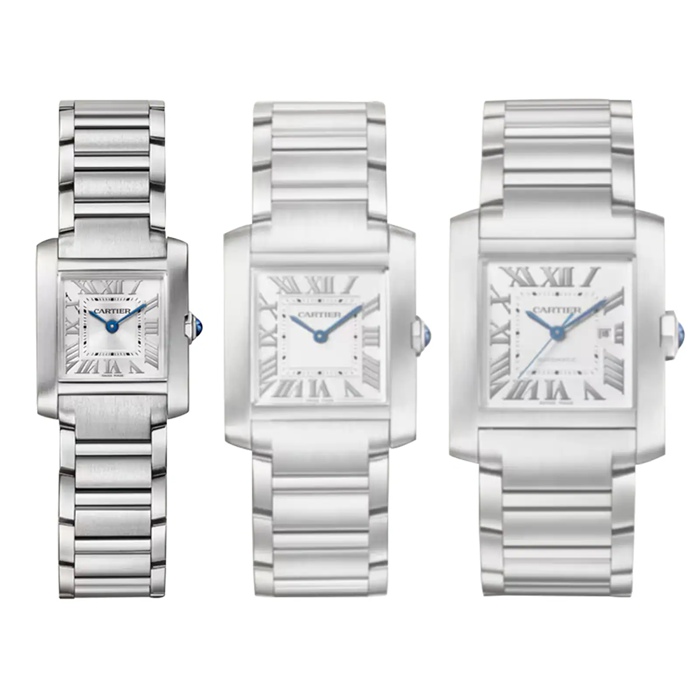 Orologio Cartier Tank Française Modello Piccolo Movimento al quarzo Acciaio WSTA0129 - immagine 5