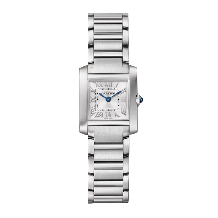 Orologio Cartier Tank Française Modello Piccolo Movimento al quarzo Acciaio WSTA0129