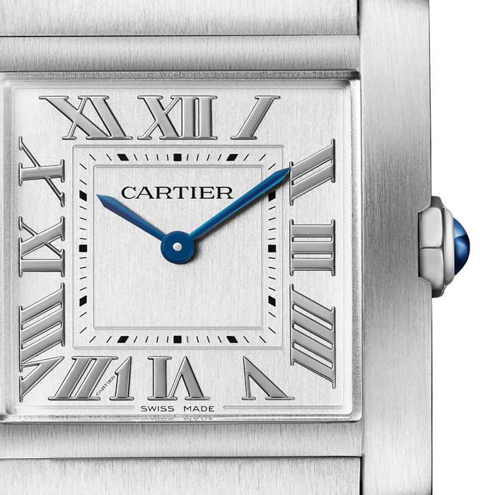 Orologio Cartier Tank Française Modello medio Movimento al quarzo Acciaio WSTA0074 - immagine 3
