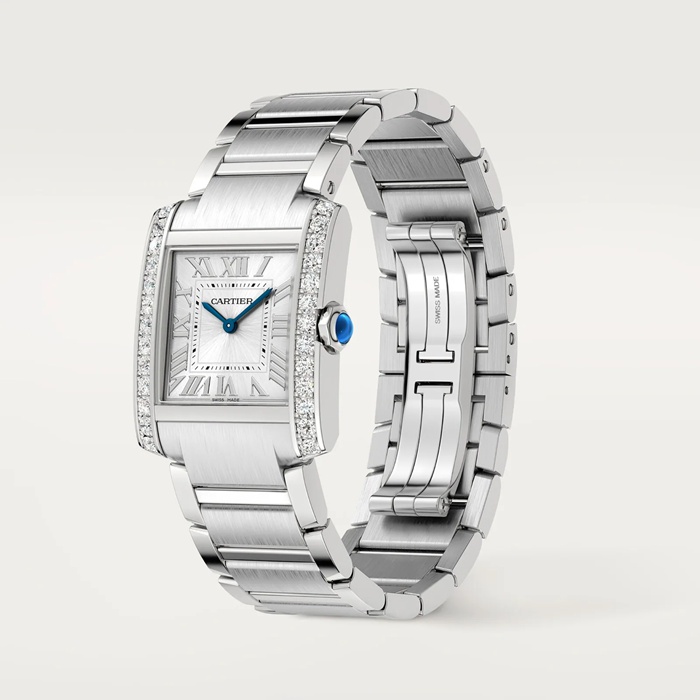 Orologio Cartier Tank Francaise Modello medio Movimento al quarzo Cassa in acciaio W4TA0028 - immagine 2