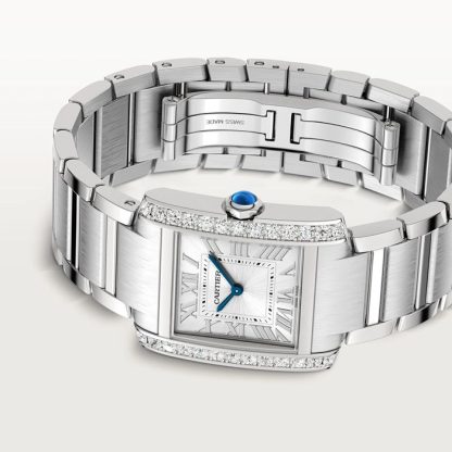 Orologio Cartier Tank Francaise Modello medio Movimento al quarzo Cassa in acciaio W4TA0028 - immagine 5