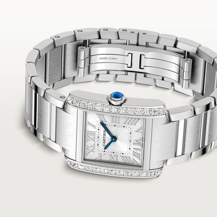 Orologio Cartier Tank Francaise Modello medio Movimento al quarzo Cassa in acciaio W4TA0028 - immagine 5
