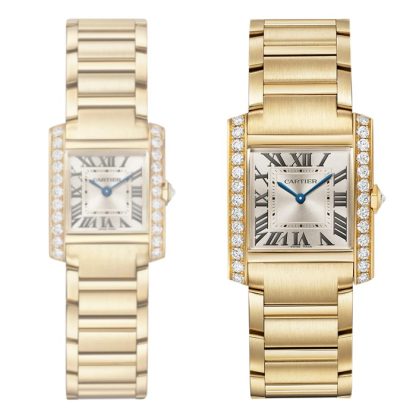 Orologio Cartier Tank Francaise Modello medio Movimento al quarzo Cassa in oro giallo 18 carati WJTA0061 - immagine 4