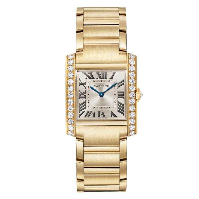 Orologio Cartier Tank Francaise Modello medio Movimento al quarzo Cassa in oro giallo 18 carati WJTA0061