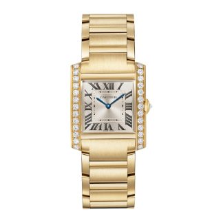 Orologio Cartier Tank Française Modello medio Movimento al quarzo Oro giallo Diamanti WJTA0040