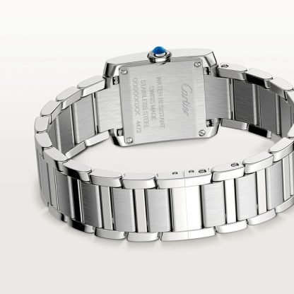 Orologio Cartier Tank Francaise Modello piccolo Movimento al quarzo Cassa in acciaio W4TA0029 - immagine 3