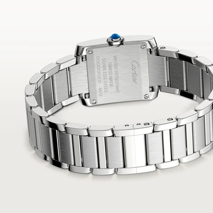Orologio Cartier Tank Francaise Modello piccolo Movimento al quarzo Cassa in acciaio W4TA0029 - immagine 3