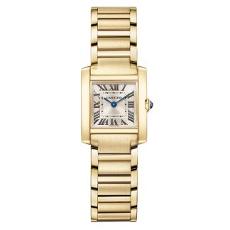 Orologio Cartier Tank Francaise Modello piccolo Movimento al quarzo Cassa in oro giallo 18 carati WGTA0344