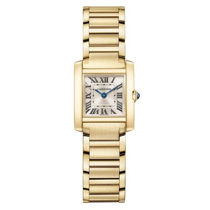 Orologio Cartier Tank Francaise Modello piccolo Movimento al quarzo Cassa in oro giallo 18 carati WGTA0344