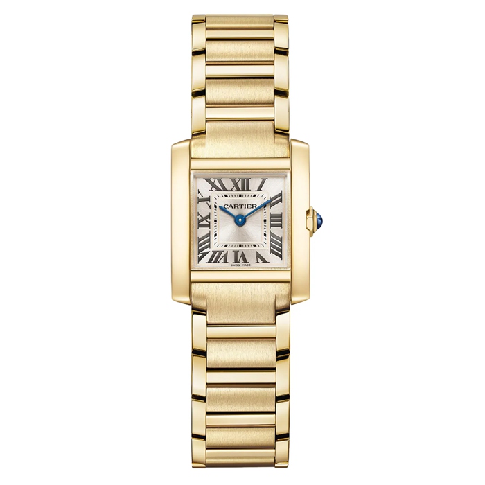 Orologio Cartier Tank Francaise Modello piccolo Movimento al quarzo Cassa in oro giallo 18 carati WGTA0344