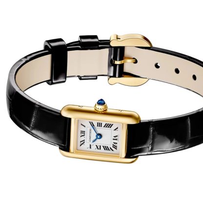 Orologio Cartier Tank Louis Cartier Modello Mini Movimento al quarzo Cassa in oro giallo WGTA0352 - immagine 3