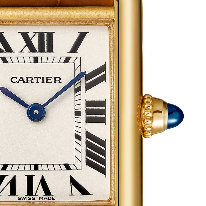 Orologio Cartier Tank Louis Cartier Modello Piccolo Movimento al quarzo Pelle Oro Giallo W1529856 - immagine 4