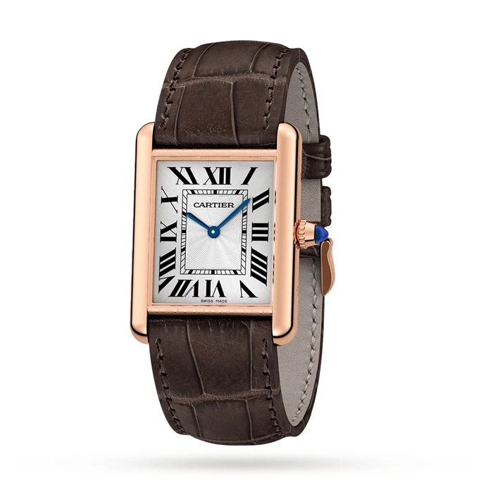 Orologio Cartier Tank Louis Cartier Modello grande Movimento meccanico di manifattura a carica manuale WGTA0011 - immagine 2