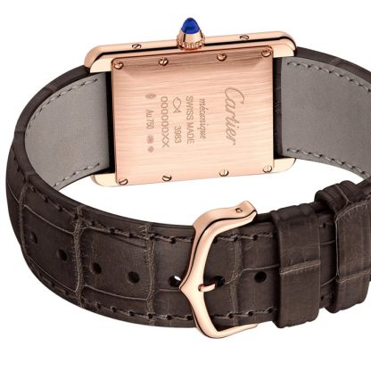 Orologio Cartier Tank Louis Cartier Modello grande Movimento meccanico di manifattura a carica manuale WGTA0011 - immagine 4