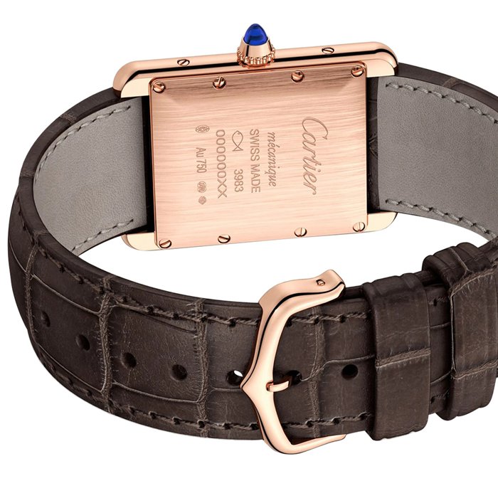 Orologio Cartier Tank Louis Cartier Modello grande Movimento meccanico di manifattura a carica manuale WGTA0011 - immagine 4