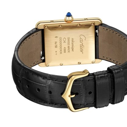 Orologio Cartier Tank Louis Cartier Movimento meccanico di manifattura modello grande con cassa a carica manuale in oro giallo WGTA0091 - immagine 3