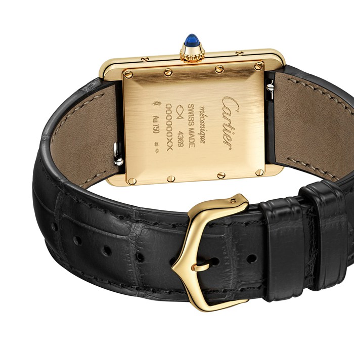 Orologio Cartier Tank Louis Cartier Movimento meccanico di manifattura modello grande con cassa a carica manuale in oro giallo WGTA0091 - immagine 3