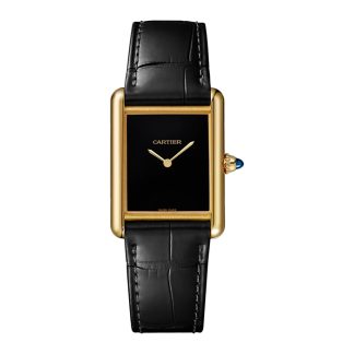 Orologio Cartier Tank Louis Cartier Movimento meccanico di manifattura modello grande con cassa a carica manuale in oro giallo WGTA0091