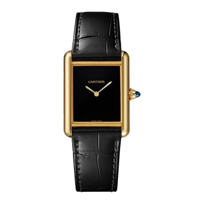 Orologio Cartier Tank Louis Cartier Movimento meccanico di manifattura modello grande con cassa a carica manuale in oro giallo WGTA0091