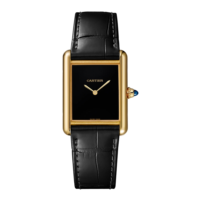 Orologio Cartier Tank Louis Cartier Movimento meccanico di manifattura modello grande con cassa a carica manuale in oro giallo WGTA0091