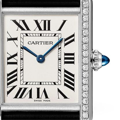Orologio Cartier Tank Must Modello Grande Movimento al quarzo Acciaio Diamanti W4TA0017 - immagine 3