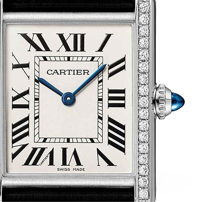 Orologio Cartier Tank Must Modello Grande Movimento al quarzo Acciaio Diamanti W4TA0017 - immagine 3