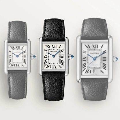 Orologio Cartier Tank Must modello grande Movimento al quarzo ad alta autonomia Cassa in acciaio WSTA0136 - immagine 5