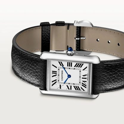 Orologio Cartier Tank Must modello grande Movimento fotovoltaico SolarBeat Cassa in acciaio WSTA0138 - immagine 3