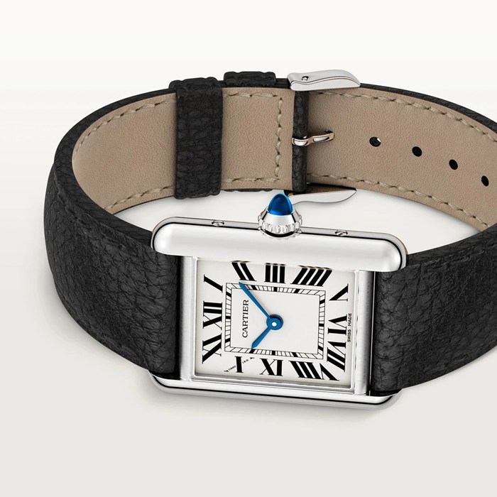 Orologio Cartier Tank Must modello piccolo Movimento al quarzo ad alta autonomia Cassa in acciaio WSTA0135 - immagine 3