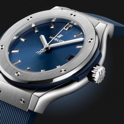 Orologio Hublot Classic Fusion Titanium Blue 33mm Donna 581.NX.7170.RX - immagine 4