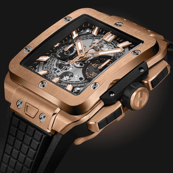 Orologio Hublot Square Bang Unico King Oro 42mm Uomo 821.OX.0180.RX - immagine 2