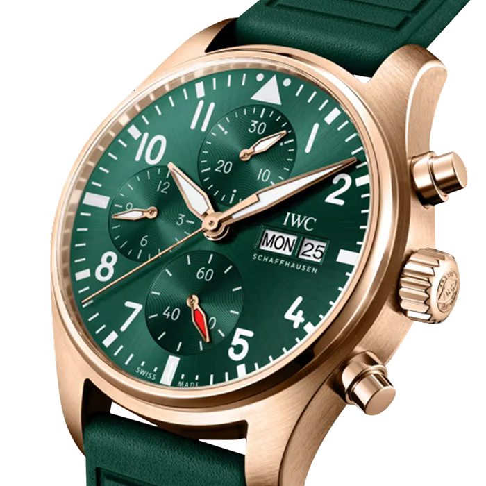 Orologio IWC Pilot Chronograph 41mm Uomo Verde IW388110 - immagine 5