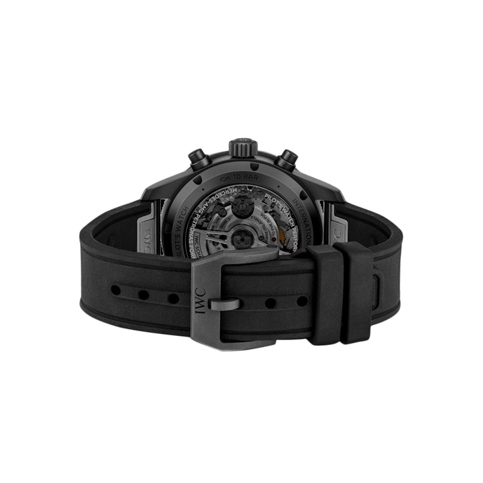 Orologio IWC Pilot Performance Chronograph 41mm Mercedes AMG Petronas Formula OneTM Team Uomo Gomma Nera IW388306 - immagine 4