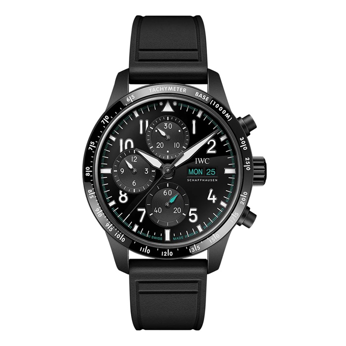 Orologio IWC Pilot Performance Chronograph 41mm Mercedes AMG Petronas Formula OneTM Team Uomo Gomma Nera IW388306