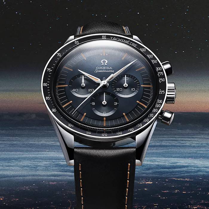 Orologio Omega Speedmaster Anniversary Series 40mm Uomo Blu - Cinturino in pelle nera O31032405006001 - immagine 4