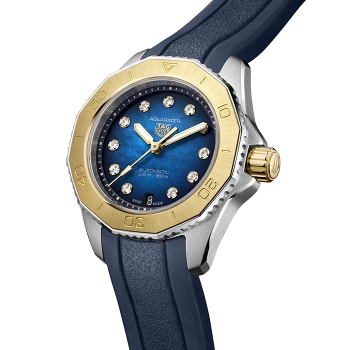 Orologio TAG Heuer Aquaracer Professional 200 30mm Donna Blu WBP2450.FT6215 - immagine 2