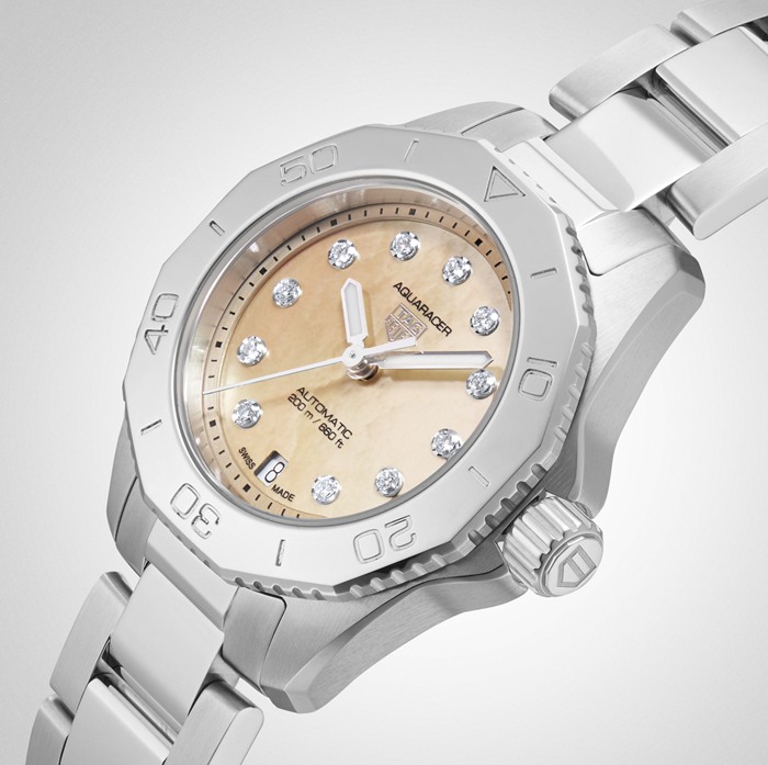 Orologio TAG Heuer Aquaracer Professional 200 30mm Donna Caramello WBP2417.BA0622 - immagine 3