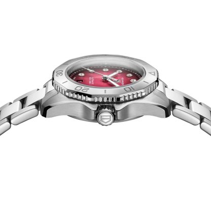 Orologio TAG Heuer Aquaracer Professional 200 Date 30mm Donna Rosso WBP2414.BA0622 - immagine 4