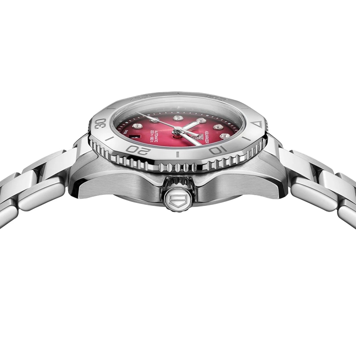 Orologio TAG Heuer Aquaracer Professional 200 Date 30mm Donna Rosso WBP2414.BA0622 - immagine 4