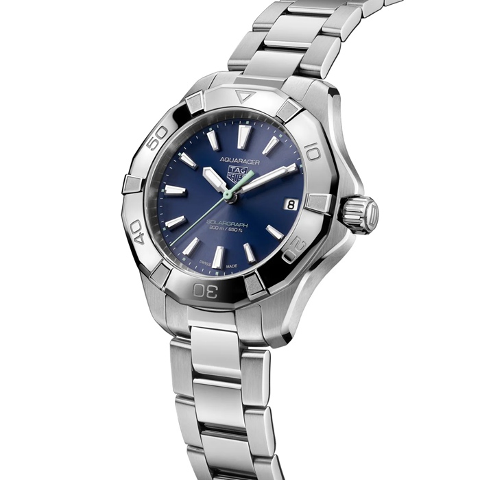 Orologio TAG Heuer Aquaracer Professional 200 Solargraph 34mm Donna Blu WBP1311.BA0005 - immagine 2