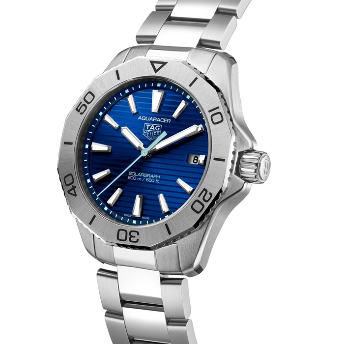 Orologio TAG Heuer Aquaracer Professional 200 Solargraph 40mm Uomo Blu WBP1113.BA0000 - immagine 2