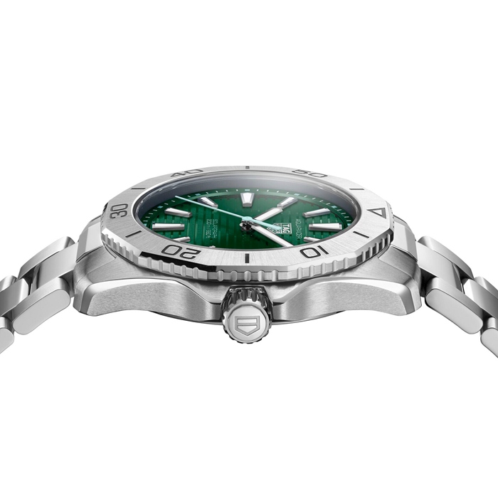 Orologio TAG Heuer Aquaracer Professional 200 Solargraph 40mm Uomo Verde WBP1115.BA0000 - immagine 4