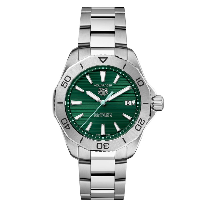 Orologio TAG Heuer Aquaracer Professional 200 Solargraph 40mm Uomo Verde WBP1115.BA0000