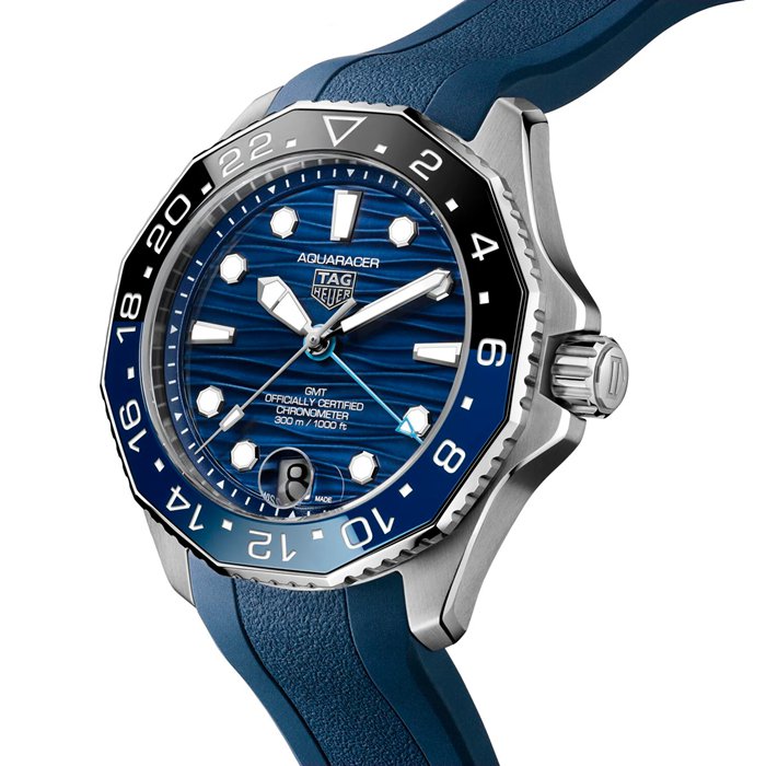 Orologio TAG Heuer Aquaracer Professional 300 GMT 42mm Uomo Gomma Blu WBP5114.FT6259 - immagine 2
