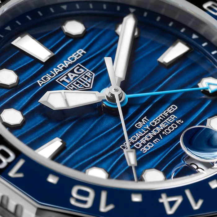 Orologio TAG Heuer Aquaracer Professional 300 GMT 42mm Uomo Gomma Blu WBP5114.FT6259 - immagine 3
