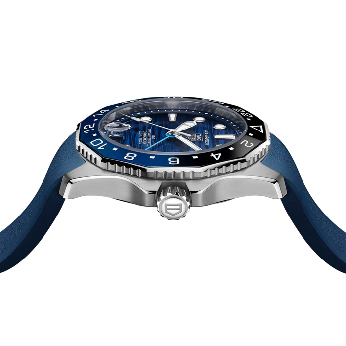 Orologio TAG Heuer Aquaracer Professional 300 GMT 42mm Uomo Gomma Blu WBP5114.FT6259 - immagine 4